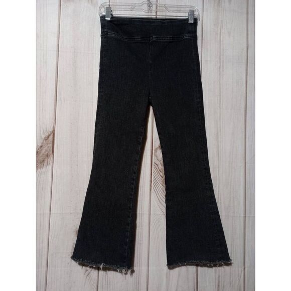 Frame Jeans Ladies 1 Gray Jetset Crop Mini Boot Raw Hem pull on waist - Picture 1 of 7